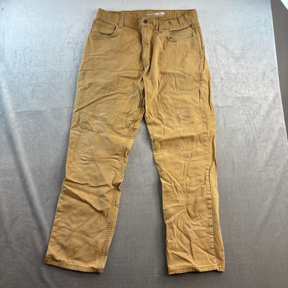 Carhartt 102517 Rugged Flex Double‎ Knee Utility Work Pants Tan Mens 36x32